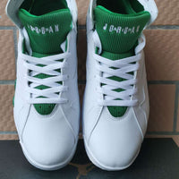 Sneakers, White Green Colorway, Lace Up Design, Casual Gift for Sneaker Fans