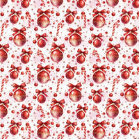 Red and Gold Candy Gift Wrap, Merry Confection Christmas Wrapping Paper, Holiday Sweets Ornament Present Wrap, Festive Gift Wrapping Paper