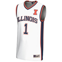 #1 Illinois Fighting Illini Lightweight Basketball Jersey - White