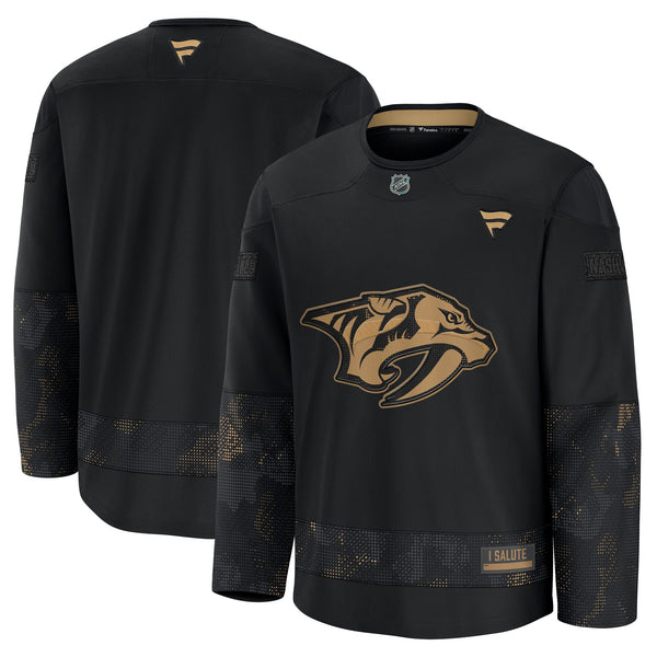 Nashville Predators Black 2024 Military Appreciation Practice Jersey