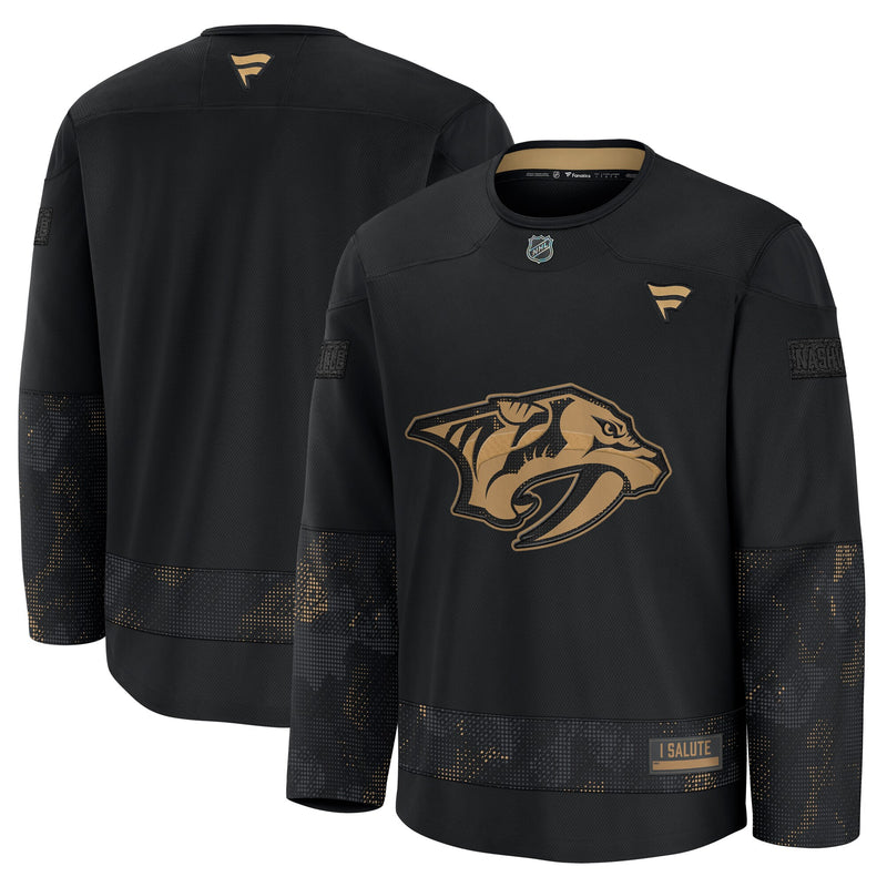 Nashville Predators Black 2024 Military Appreciation Practice Jersey
