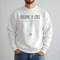 Christmas Pregnancy Announcement Sweatshirt, Building a Little Snowman Sweatshirt, Holiday Baby Reveal Crewneck, Adorable Mom to Be Sweatshirt