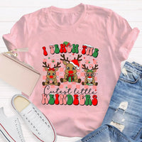 I Teach the Cutest Little Reindeers Shirt, Teacher Christmas T-Shirt, Humorous Holiday Educator Graphic Tee, Xmas Teacher Present