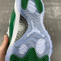 Low Top Sneakers, Green White Colorway, Lace Up Design, Casual Gift for Sneaker Fans