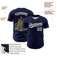 Stitched Holiday Baseball Jersey, Custom Christmas Baseball Jersey, Personalized Name and Number Jersey, Sports Fan Xmas Jersey Present