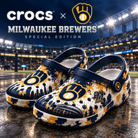 MIL Skyline Splatter - Ballpark Blue and Gold Clogs
