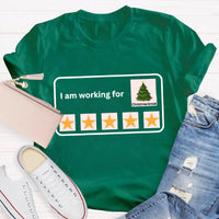 Humorous Winter Holiday Graphic Tee, Working for Christmas Break Teacher T-Shirt, Last Day of School Xmas Shirt, Teacher Christmas Present
