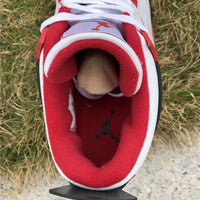 Sneakers, White Red Colorway, Lace Up Design, Casual Gift for Sneaker Fans
