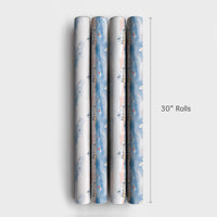 Kayaking Santa Australian Christmas Gift Wrap, Sydney Opera House Wrapping Paper, Aussie Holiday Wrapping Paper, Winter Gift Wrap Roll