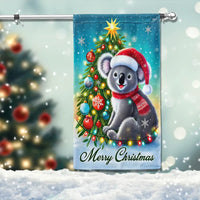 Aussie Wildlife Yard Flag, Christmas Koala Garden Flag, Merry Christmas Outdoor Lawn Decor, Adorable Australian Animal Lawn Banner, Holiday Present