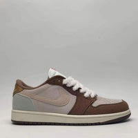 Low Top Sneakers, Brown White Colorway, Lace Up Design, Casual Gift for Sneaker Fans
