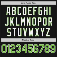 Custom Basketball Jersey - Black Neon Green-White Authentic Throwback