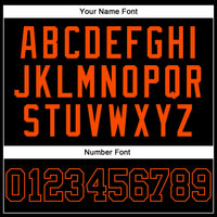 Custom Baseball Jersey - Black Black-Orange Authentic