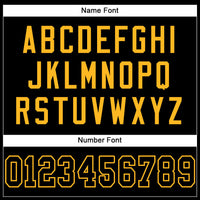 Custom Football Jersey - Black Black-Gold Mesh Authentic