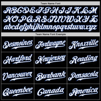 Custom Baseball Jersey - Black Royal-White Authentic