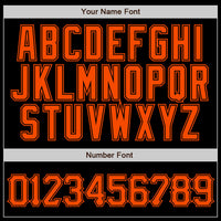 Custom Baseball Jersey - Black Orange Pinstripe Orange-Black Authentic