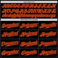 Custom Baseball Jersey - Black Orange Pinstripe Orange-Black Authentic