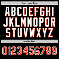 Custom Basketball Jersey - Black Orange-White Authentic Throwback