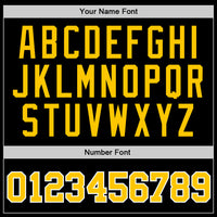 Custom Basketball Jersey - Black Gold-White Authentic Throwback