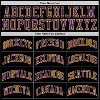 Custom Basketball Jersey - Black Purple-Gold Authentic Throwback