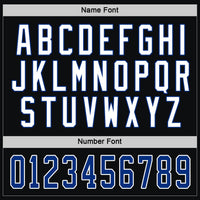 Custom Hockey Jersey - Black Royal-White