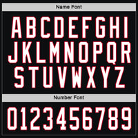Custom Hockey Jersey - Black White-Red