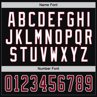 Custom Hockey Jersey - Black Maroon-White