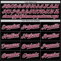 Custom Baseball Jersey - Black White Pinstripe Maroon-White Authentic