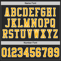 Custom Football Jersey - Black Gold-White Mesh Authentic