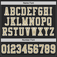 Custom Football Jersey - Black Vegas Gold-White Mesh Authentic
