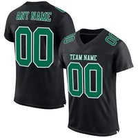 Custom Football Jersey - Black Kelly Green-White Mesh Authentic