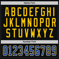 Custom Hockey Jersey - Black Royal-Gold