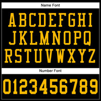 Custom Football Jersey - Black Gold Mesh Authentic