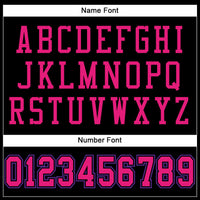Custom Football Jersey - Black Hot Pink-Purple Mesh Authentic