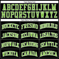 Custom Basketball Jersey - Black Neon Green-White Authentic Throwback