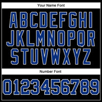 Custom Basketball Jersey - Black Royal-White Authentic Throwback