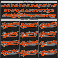Custom Baseball Jersey - Black Orange-White Authentic