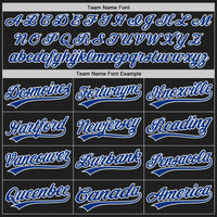 Custom Baseball Jersey - Black Royal-White Authentic