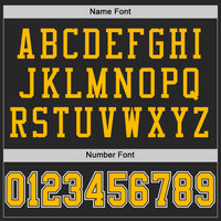 Custom Football Jersey - Black Gold-White Mesh Authentic