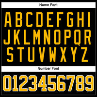 Custom Hockey Jersey - Black Gold-White Lace Neck
