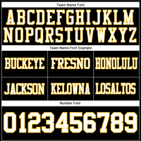 Custom Football Jersey - Black White-Gold Authentic