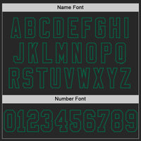 Custom Football Jersey - Black Kelly Green Mesh Authentic