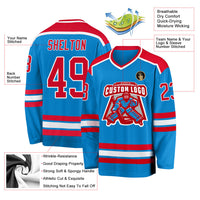 Custom Hockey Jersey - Blue Red-White