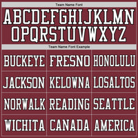 Custom Football Jersey - Burgundy White-Black Mesh Authentic