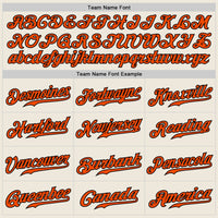 Custom Baseball Jersey - Cream Black Pinstripe Orange-Black Authentic