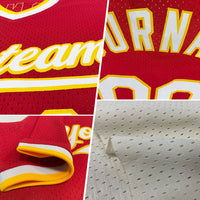 Custom Baseball Jersey - Cream Red Royal-White Authentic Throwback