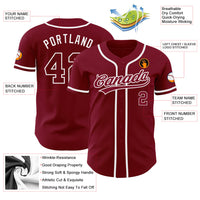 Custom Baseball Jersey - Crimson Crimson-White Authentic
