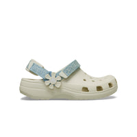 Kids' Classic Denim Flower Clogs - Summit White