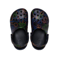 Toddlers' Classic Hi Vis Camo Clogs - Black / Multi