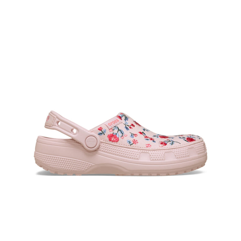Classic Crafted Floral Clogs - Pink
